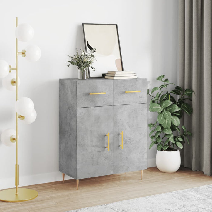 Dulap, gri beton, 69,5x34x90 cm, lemn compozit - WALTI WALTI
