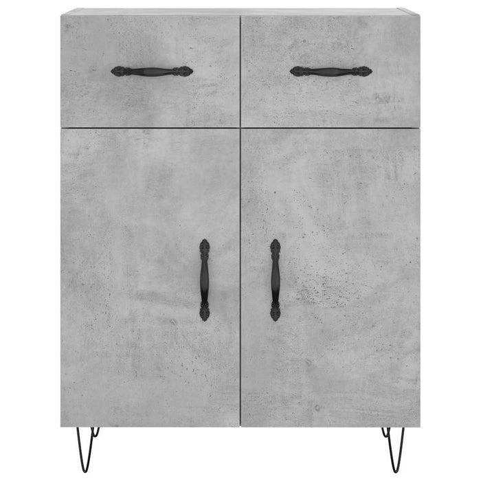Dulap, gri beton, 69,5x34x90 cm, lemn compozit WALTI