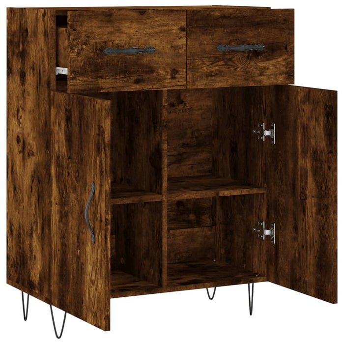 Dulap, stejar fumuriu, 69,5x34x90 cm, lemn compozit - WALTI WALTI