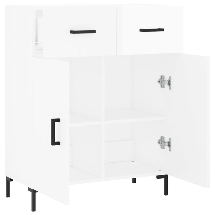 Dulap, alb extralucios, 69,5x34x90 cm, lemn compozit WALTI