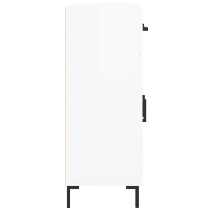 Dulap, alb extralucios, 69,5x34x90 cm, lemn compozit WALTI