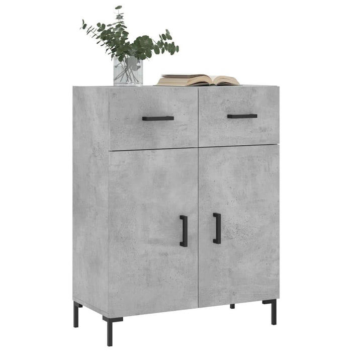 Dulap, gri beton, 69,5x34x90 cm, lemn compozit - WALTI WALTI
