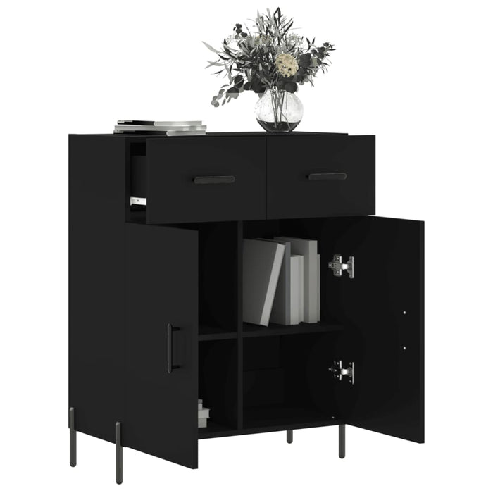 Dulap, negru, 69,5x34x90 cm, lemn compozit WALTI