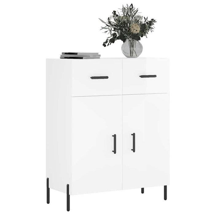 Dulap, alb extralucios, 69,5x34x90 cm, lemn compozit WALTI
