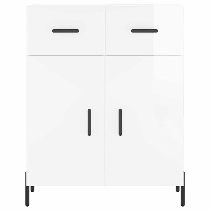 Dulap, alb extralucios, 69,5x34x90 cm, lemn compozit WALTI
