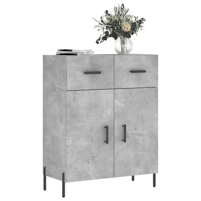 Dulap, gri beton, 69,5x34x90 cm, lemn compozit - WALTI WALTI