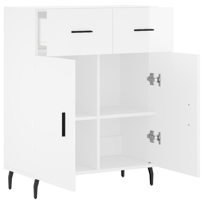 Dulap, alb extralucios, 69,5x34x90 cm, lemn compozit WALTI