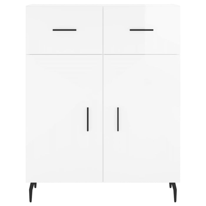 Dulap, alb extralucios, 69,5x34x90 cm, lemn compozit WALTI