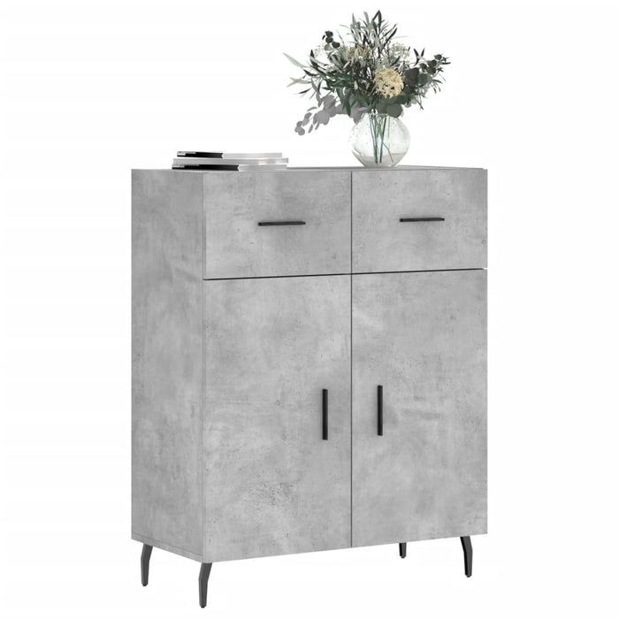 Dulap, gri beton, 69,5x34x90 cm, lemn compozit - WALTI WALTI