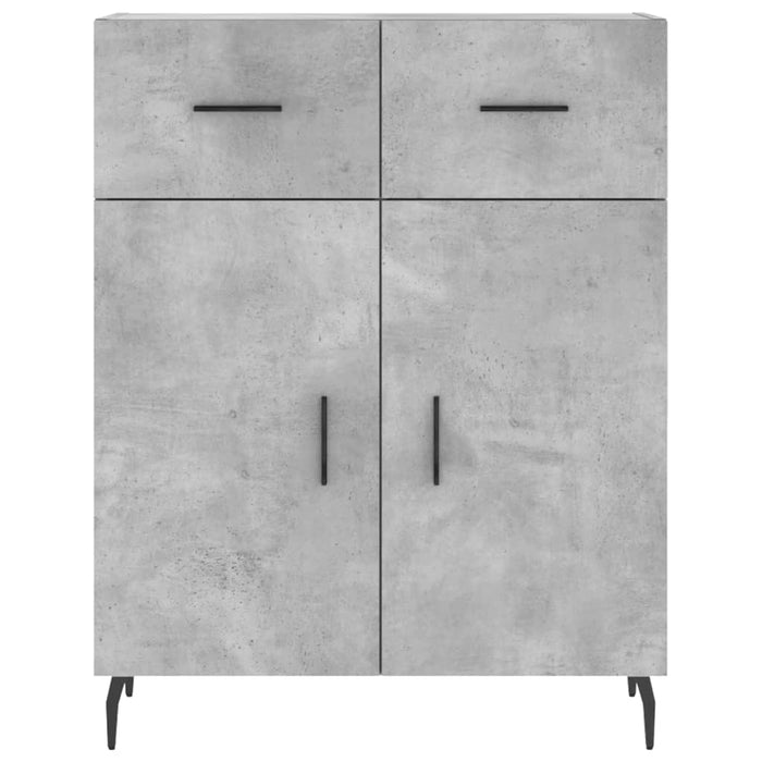 Dulap, gri beton, 69,5x34x90 cm, lemn compozit - WALTI WALTI