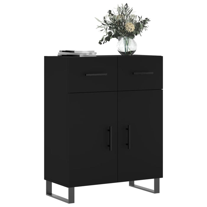 Dulap, negru, 69,5x34x90 cm, lemn compozit WALTI