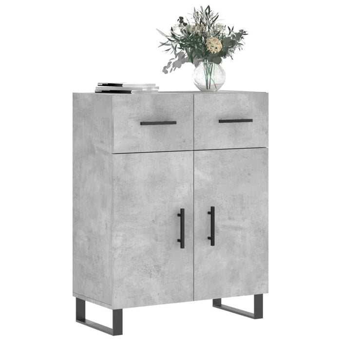 Dulap, gri beton, 69,5x34x90 cm, lemn compozit - WALTI WALTI