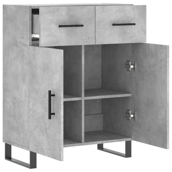 Dulap, gri beton, 69,5x34x90 cm, lemn compozit - WALTI WALTI