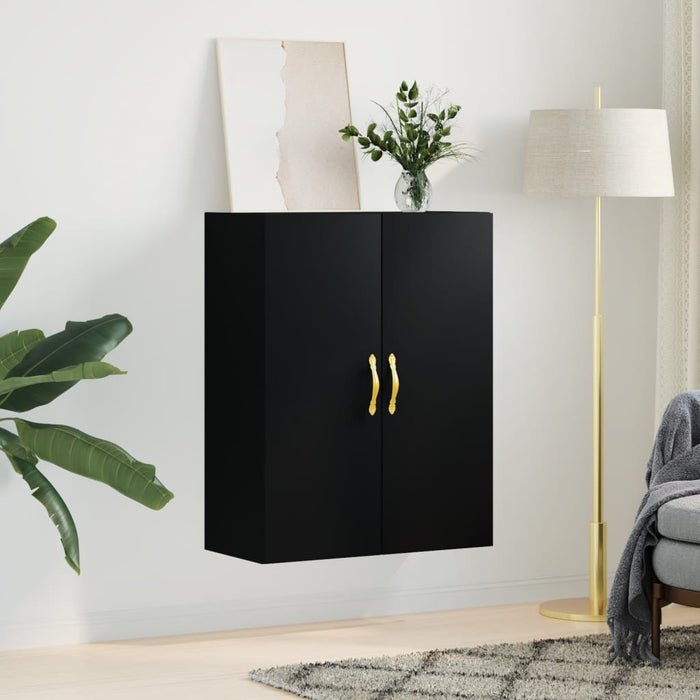 Dulap cu montaj pe perete, negru, 69,5x34x90 cm WALTI
