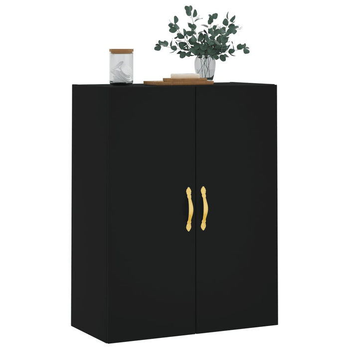 Dulap cu montaj pe perete, negru, 69,5x34x90 cm WALTI