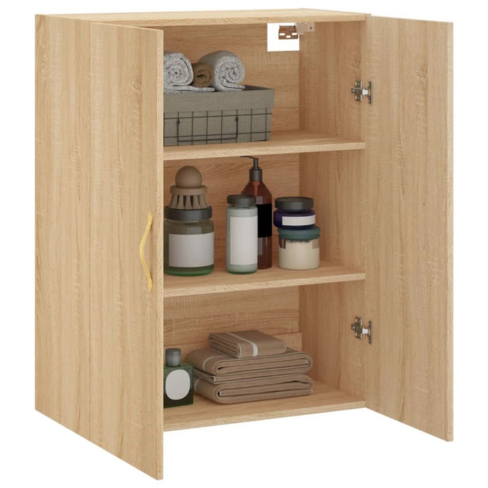 Dulap TV montat pe perete, stejar sonoma, 69,5x34x90 cm - WALTI WALTI