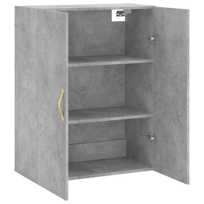 Dulap cu montaj pe perete, gri beton, 69,5x34x90 cm - WALTI WALTI