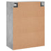Dulap cu montaj pe perete, gri beton, 69,5x34x90 cm - WALTI WALTI