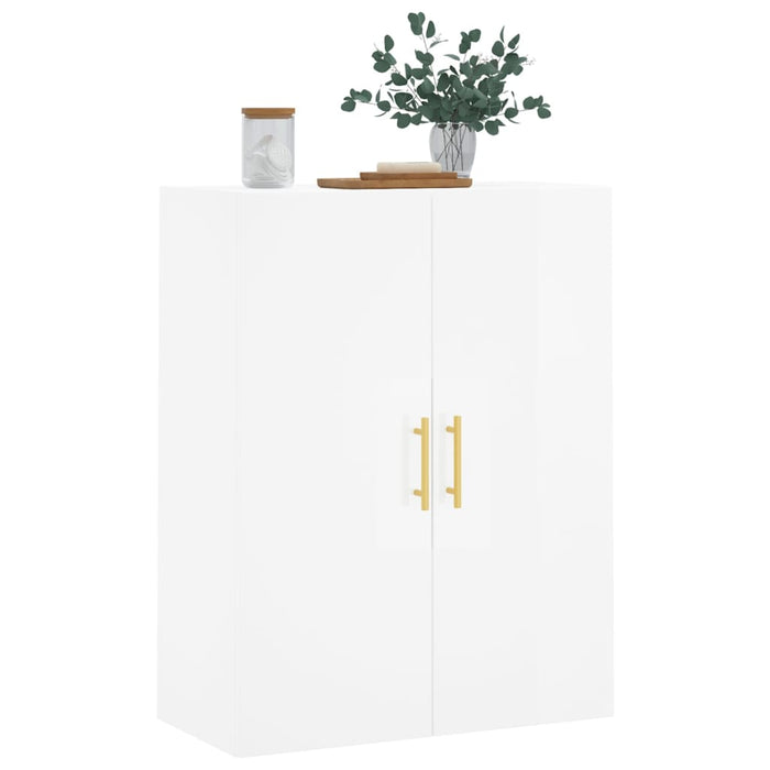 Dulap cu montaj pe perete, alb extralucios, 69,5x34x90 cm WALTI