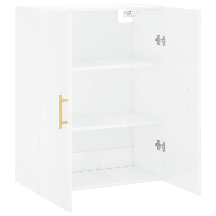 Dulap cu montaj pe perete, alb extralucios, 69,5x34x90 cm WALTI