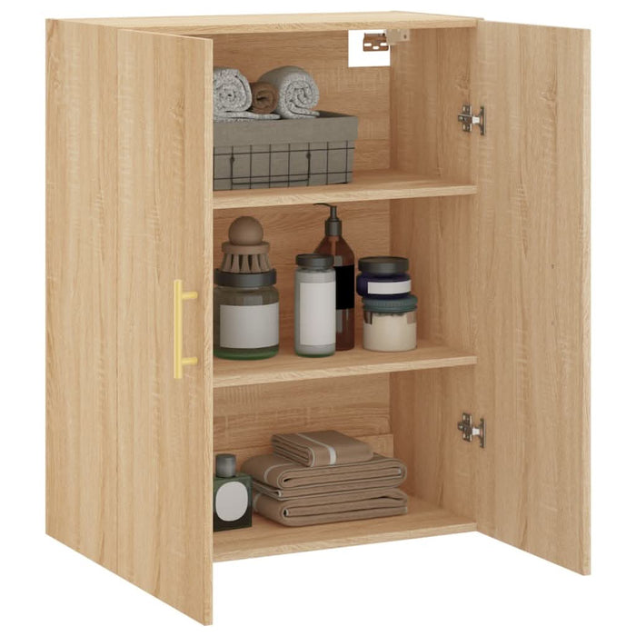 Dulap TV montat pe perete, stejar sonoma, 69,5x34x90 cm - WALTI WALTI