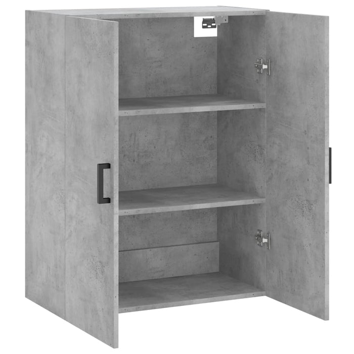 Dulap cu montaj pe perete, gri beton, 69,5x34x90 cm - WALTI WALTI