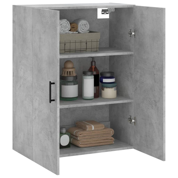 Dulap cu montaj pe perete, gri beton, 69,5x34x90 cm - WALTI WALTI