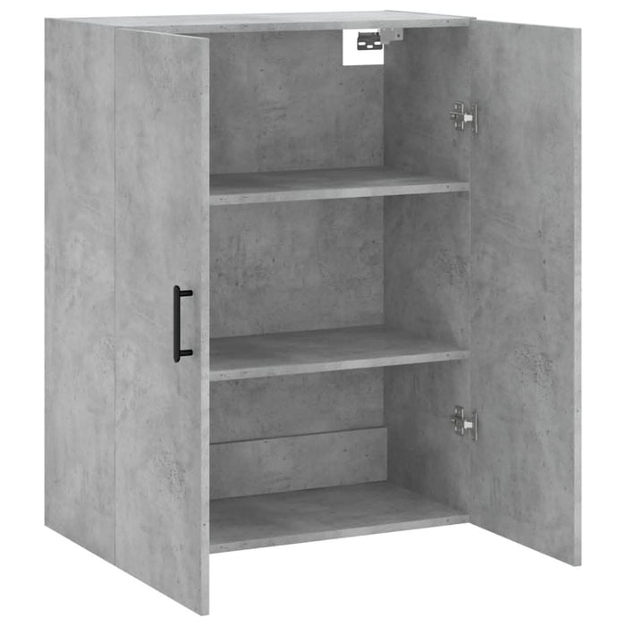Dulap cu montaj pe perete, gri beton, 69,5x34x90 cm - WALTI WALTI