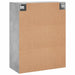 Dulap cu montaj pe perete, gri beton, 69,5x34x90 cm - WALTI WALTI