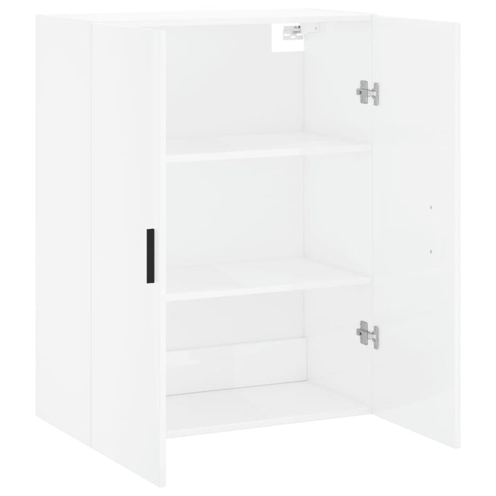 Dulap cu montaj pe perete, alb extralucios, 69,5x34x90 cm WALTI