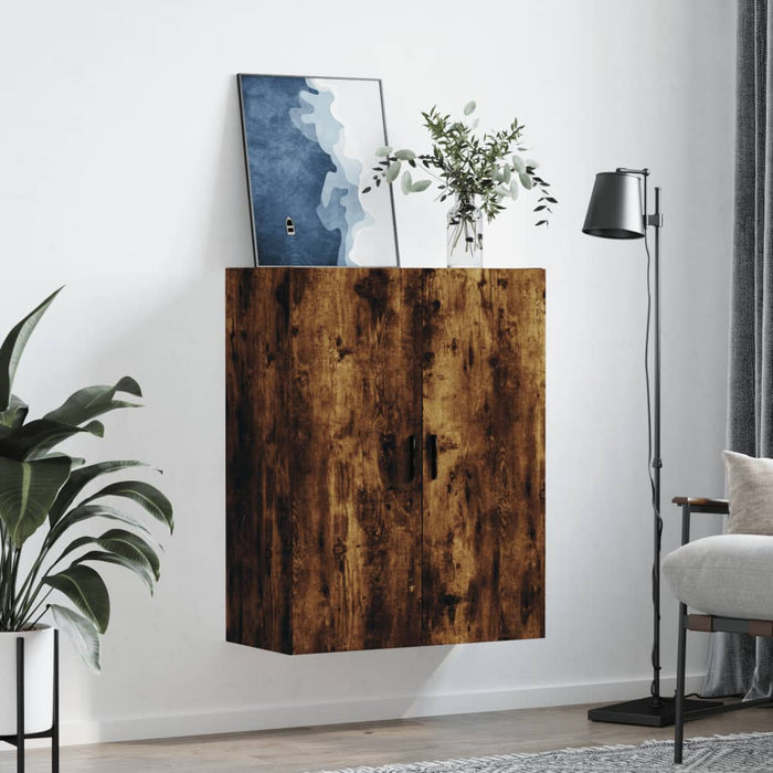 Dulap montat pe perete, stejar fumuriu, 69,5x34x90 cm WALTI