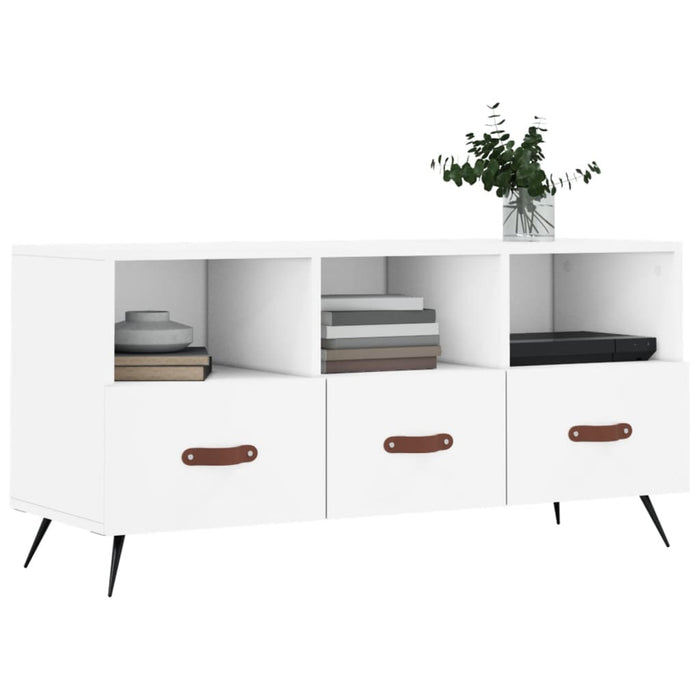 Dulap TV, alb, 102x36x50 cm, lemn prelucrat WALTI