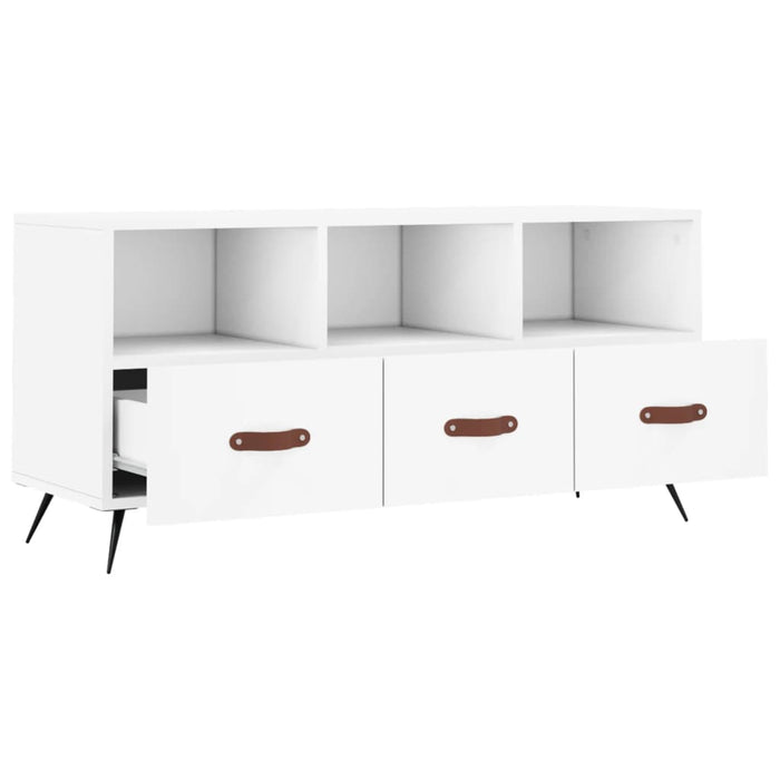 Dulap TV, alb, 102x36x50 cm, lemn prelucrat WALTI