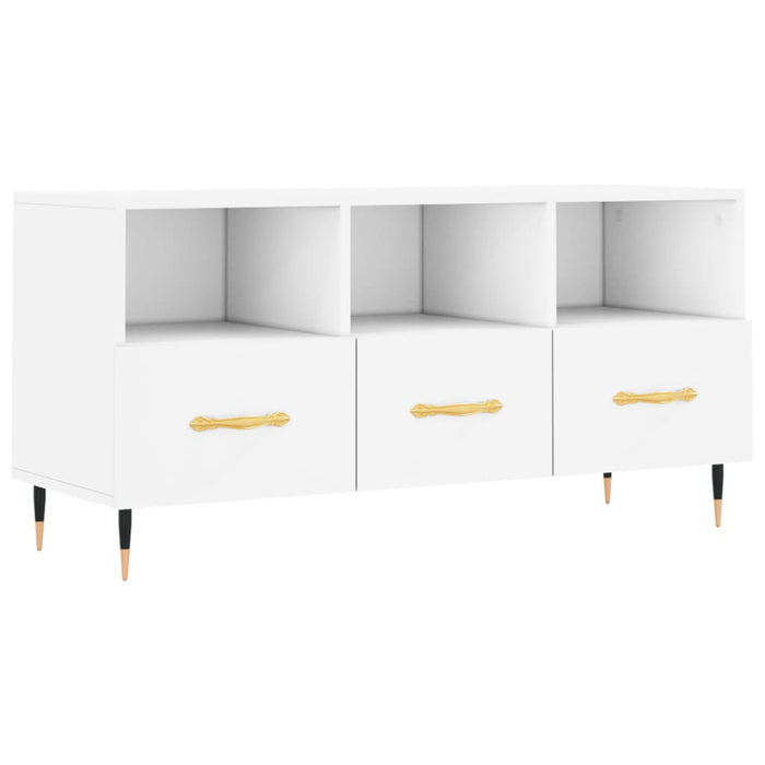Dulap TV, alb, 102x36x50 cm, lemn prelucrat WALTI