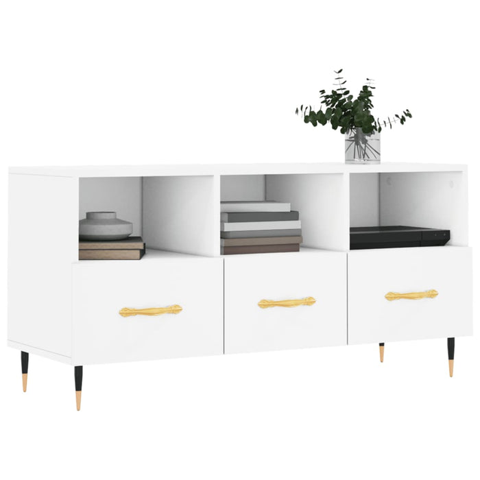 Dulap TV, alb, 102x36x50 cm, lemn prelucrat WALTI