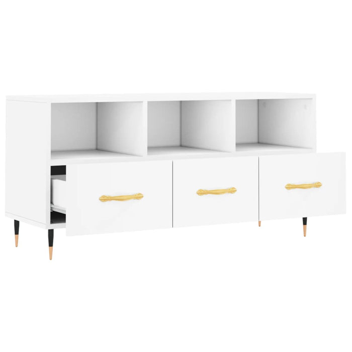 Dulap TV, alb, 102x36x50 cm, lemn prelucrat WALTI