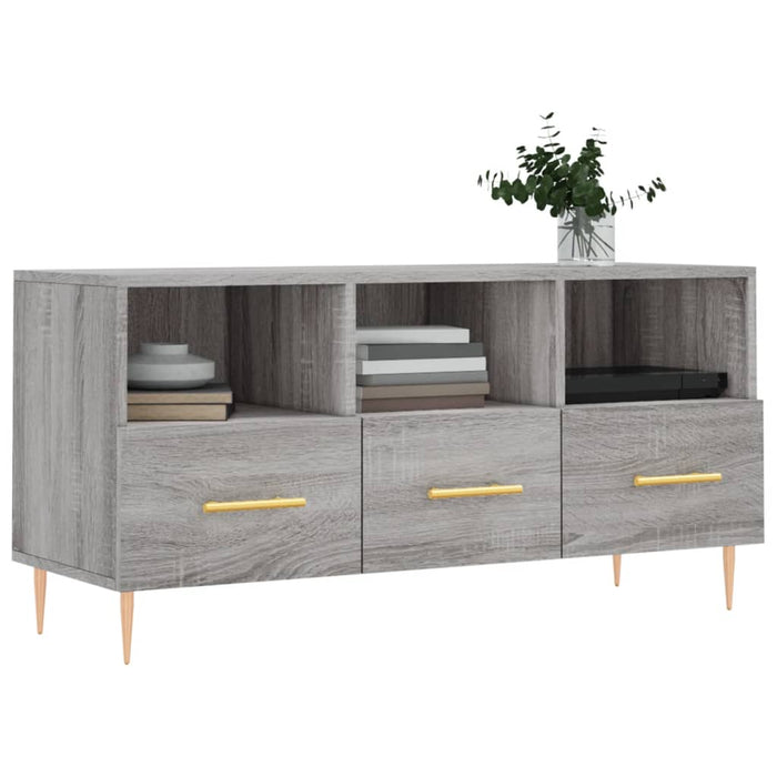 Dulap TV, gri sonoma, 102x36x50 cm, lemn prelucrat WALTI