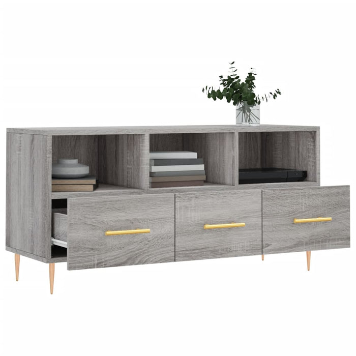 Dulap TV, gri sonoma, 102x36x50 cm, lemn prelucrat WALTI