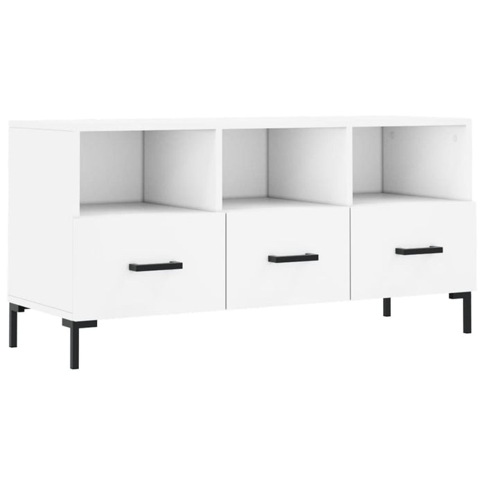 Dulap TV, alb, 102x36x50 cm, lemn prelucrat WALTI