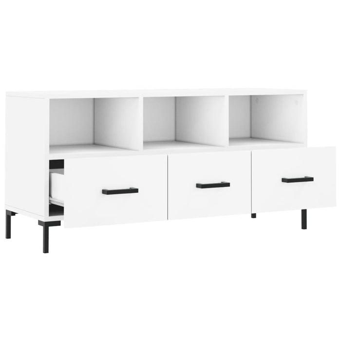 Dulap TV, alb, 102x36x50 cm, lemn prelucrat WALTI