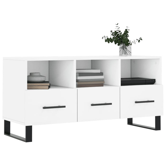 Dulap TV, alb, 102x36x50 cm, lemn prelucrat WALTI