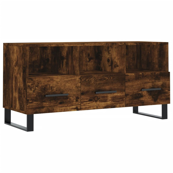 Dulap TV stejar afumat, 102x36x50 cm, lemn prelucrat WALTI