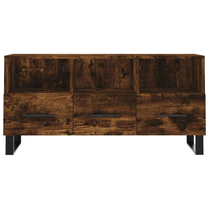 Dulap TV stejar afumat, 102x36x50 cm, lemn prelucrat WALTI