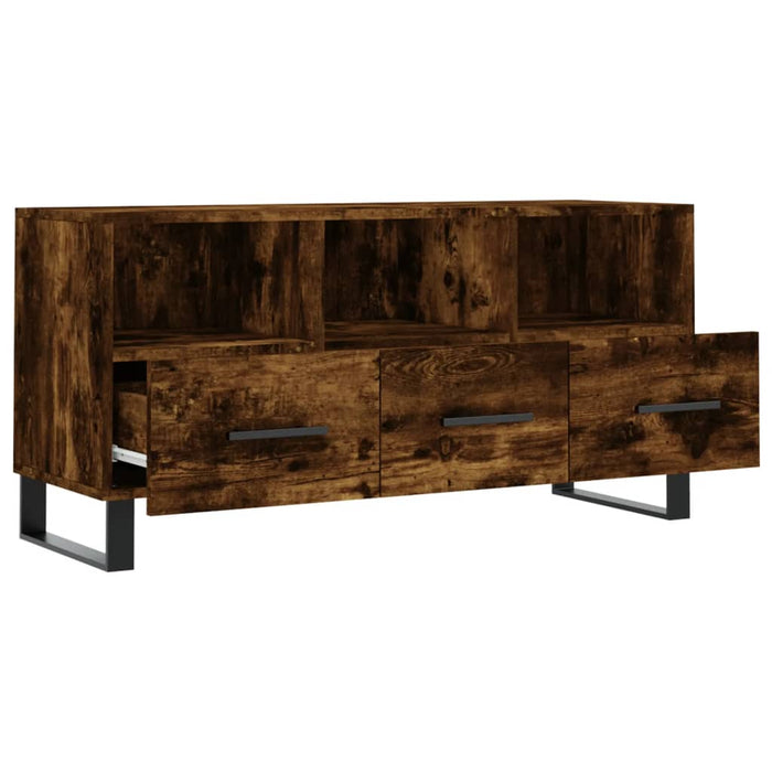 Dulap TV stejar afumat, 102x36x50 cm, lemn prelucrat WALTI