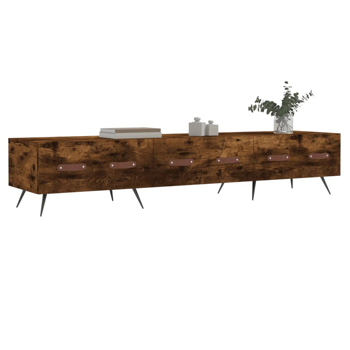 Dulap TV, stejar fumuriu, 150x36x30 cm, lemn prelucrat WALTI