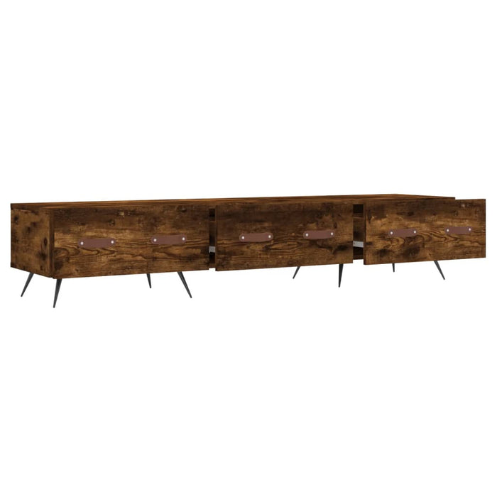 Dulap TV, stejar fumuriu, 150x36x30 cm, lemn prelucrat WALTI