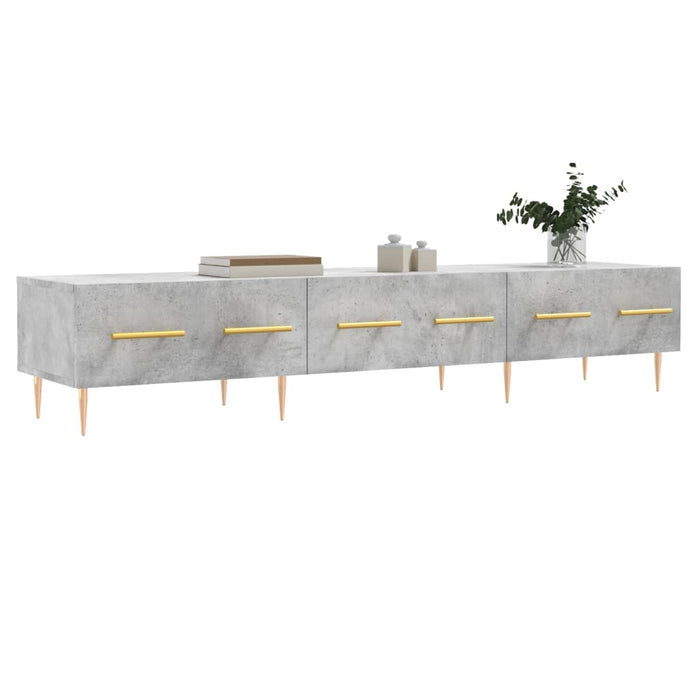Comodă TV, gri beton, 150x36x30 cm, lemn prelucrat - WALTI WALTI