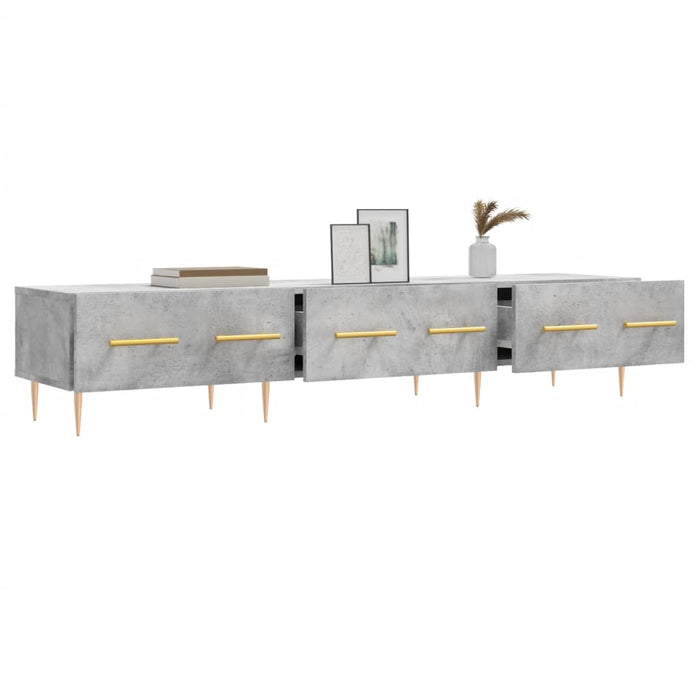Comodă TV, gri beton, 150x36x30 cm, lemn prelucrat - WALTI WALTI