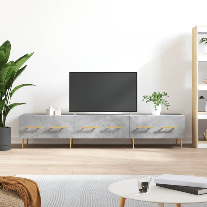 Comodă TV, gri beton, 150x36x30 cm, lemn prelucrat - WALTI WALTI