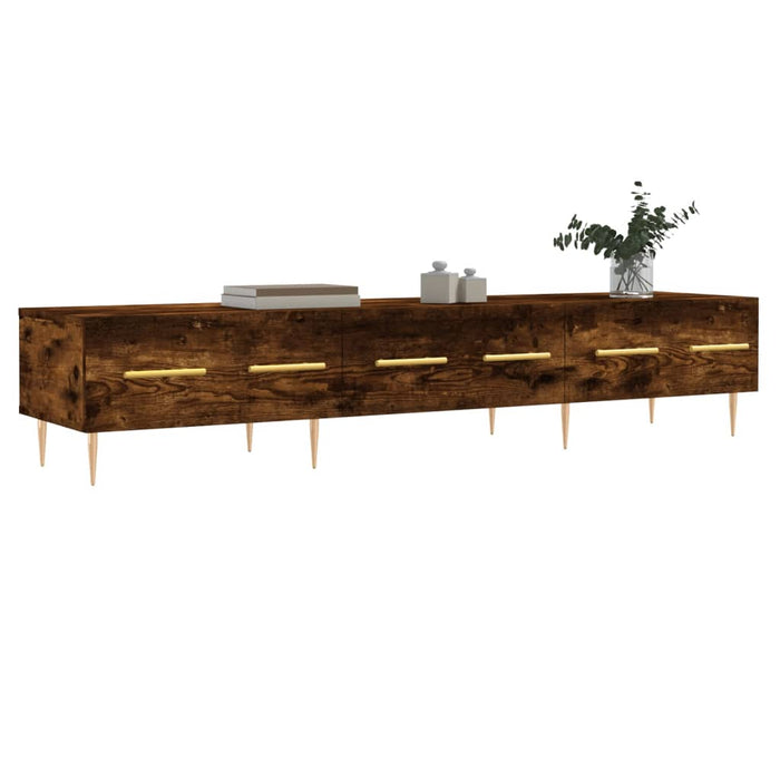 Dulap TV, stejar fumuriu, 150x36x30 cm, lemn prelucrat - WALTI WALTI